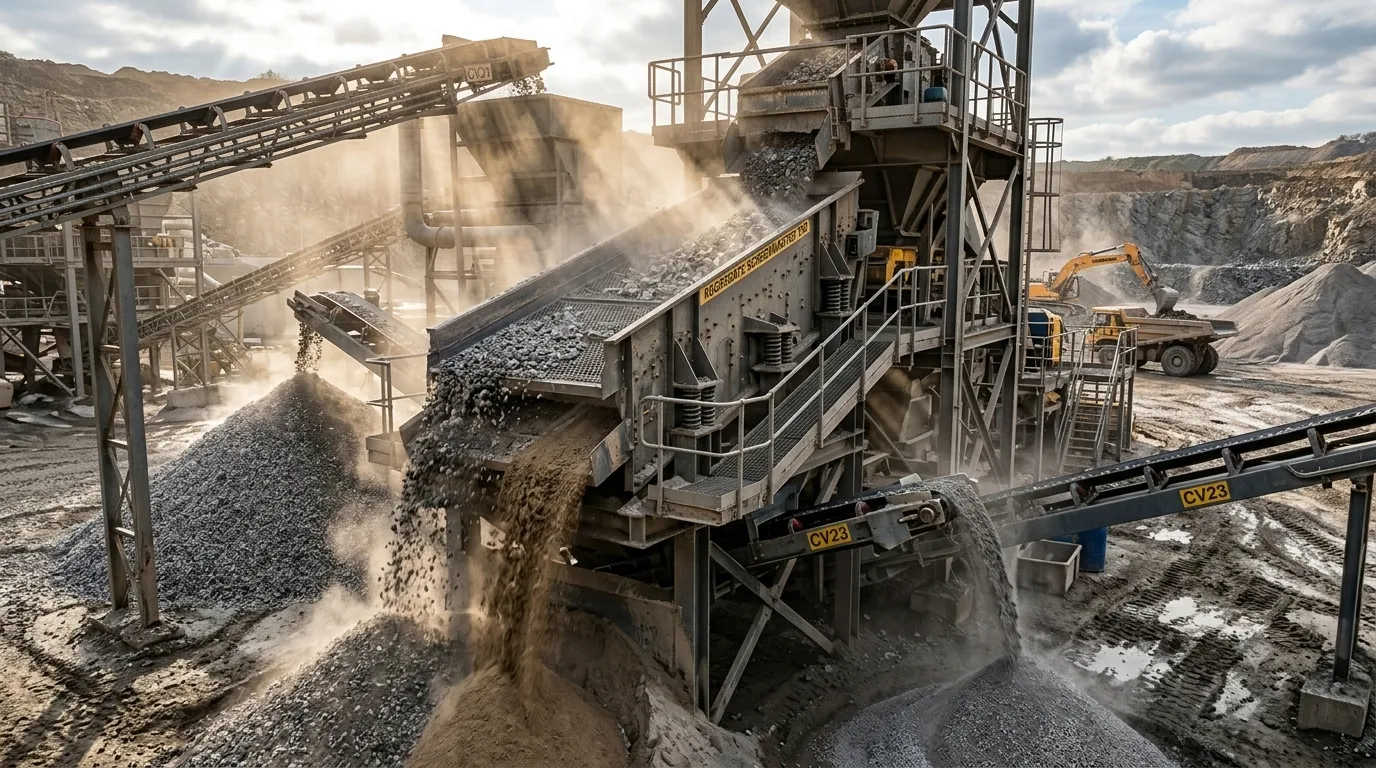 Crimped wire mesh for construction aggregate screening