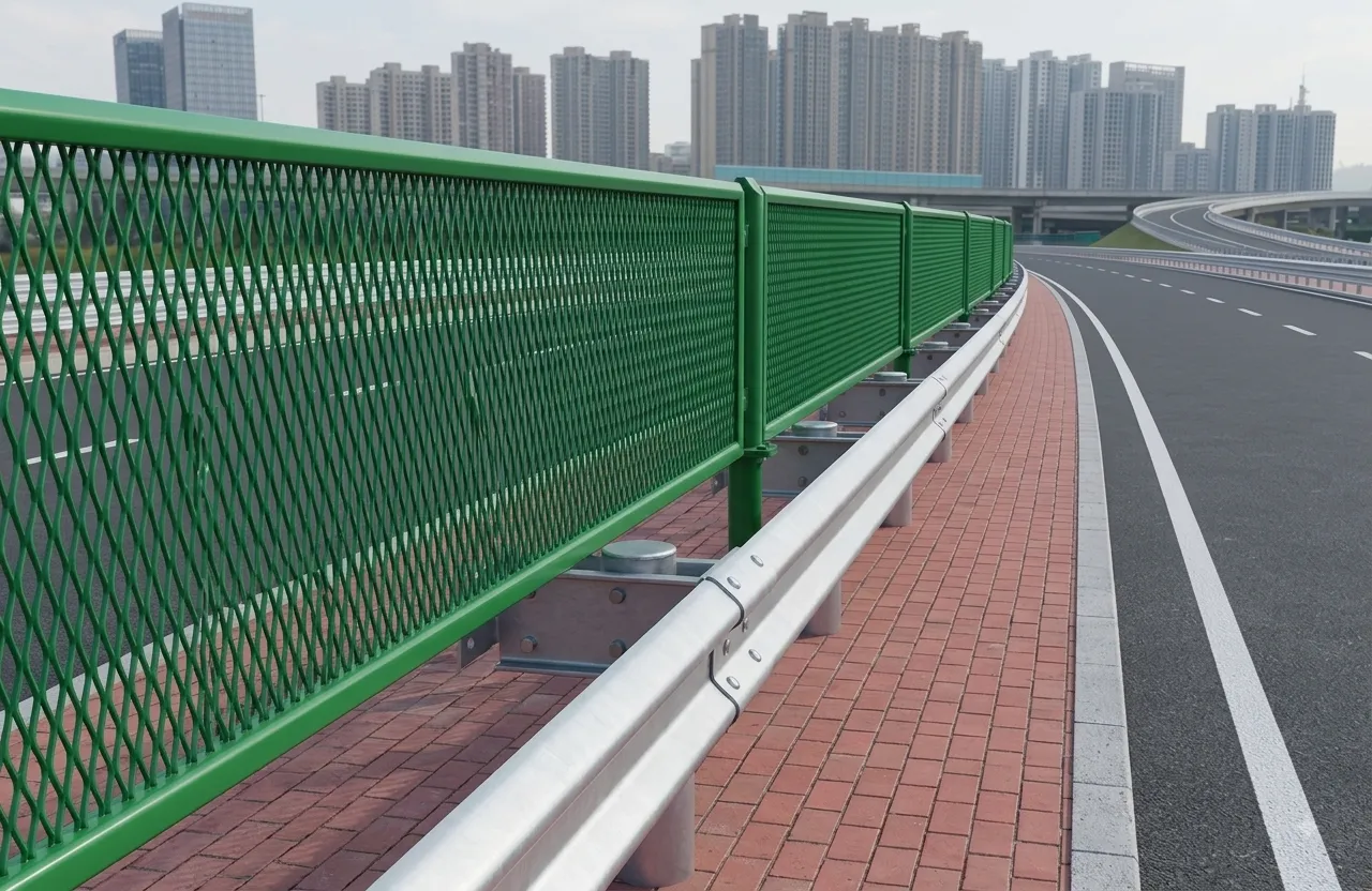Highway anti-glare fence and road separation fencing