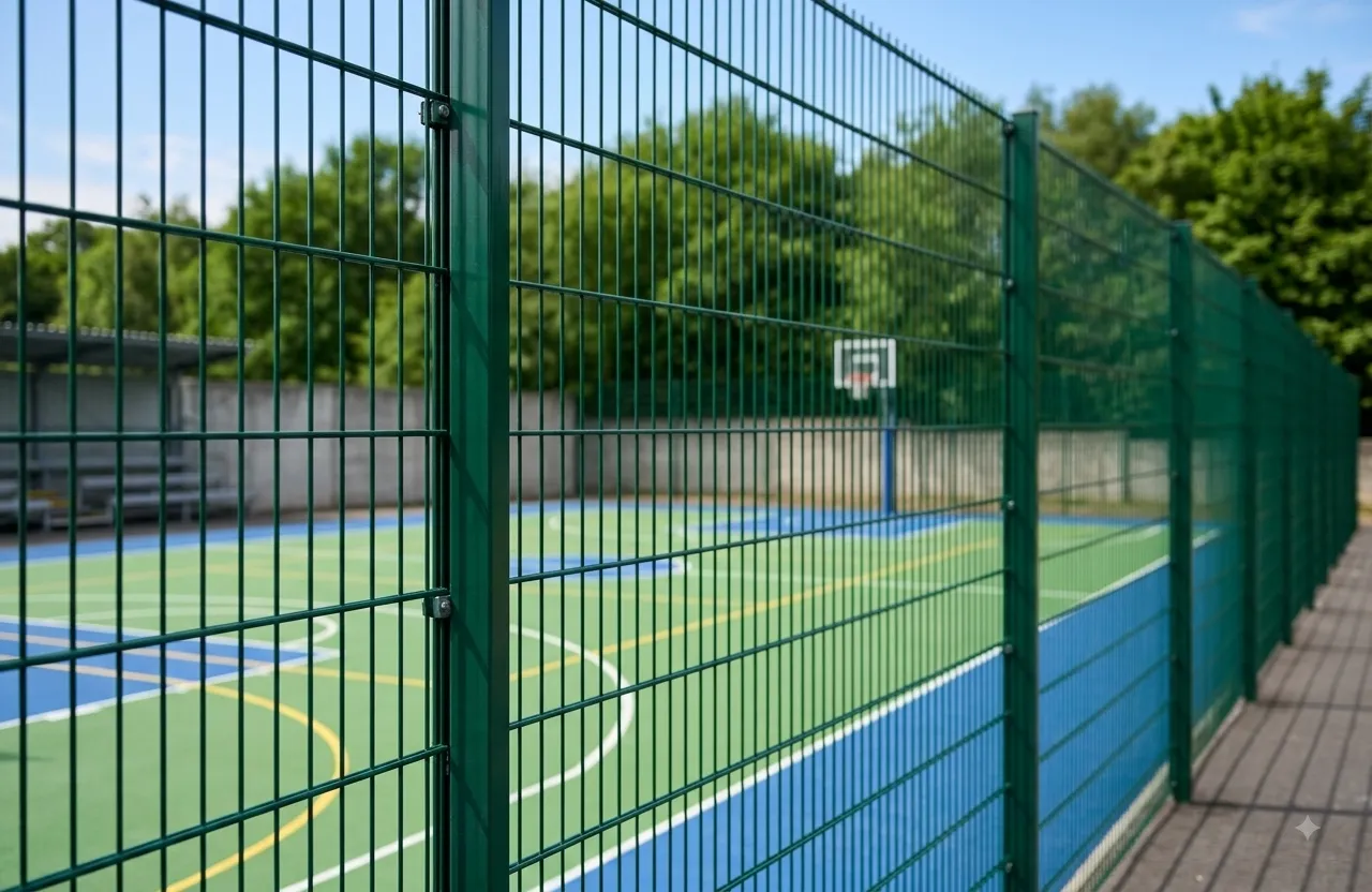 Sports field metal fence for stadium and recreational facilities