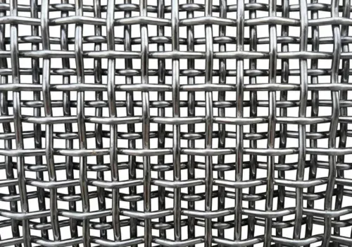 High-manganese steel crimped wire mesh texture showcasing excellent wear resistance